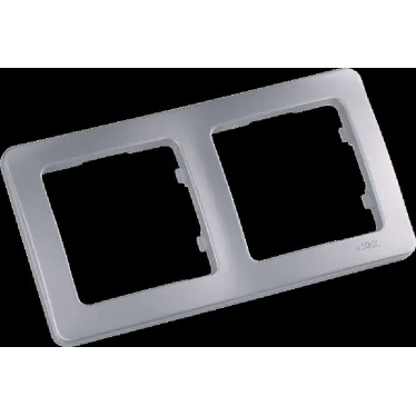 MASTER Рамка на 2 поста, серебро