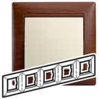 VALENA Рамка 5 постов горизонтальная тонированное дерево