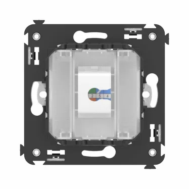 Avanti Телефонная розетка RJ-12 без шторки в стенуодинарная Белое облако