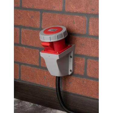 Розетка стационарная наружная 1242 32А 3Р+РЕ IP67