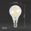 Лампа светодиодная филаментная F-LED P45-7W-827-E14 (филамент, шар, 7Вт, тепл, E14 (10/100/2400)
