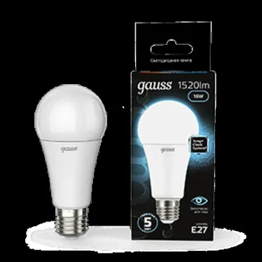 Лампа светодиодная LED 16 Вт 1520 лм 4100К А60 груша нейтральный E27 AC 220В Black Gauss