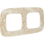 Valena ALLURE Рамка 2 поста Нарцисс золото универсальная