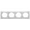 Рамка на 4 поста гор., СУ, Plano, белый, 1-504-01