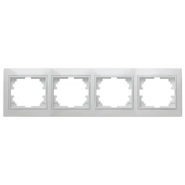 Рамка на 4 поста гор., СУ, Plano, белый, 1-504-01