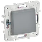 SKANDY Выключатель 1-клавишный проходной 10А SK-V02Gr серый IEK