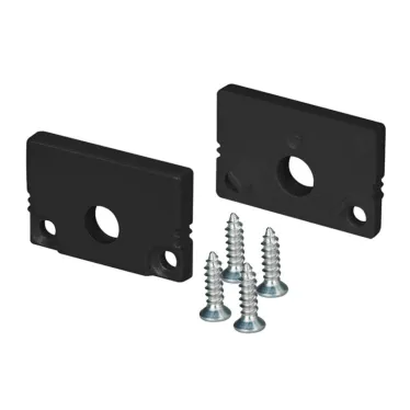 Заглушка SL-SLIM20-H13 BLACK с отверстием (пластик)