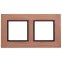 Рамка на 2 поста, металл, Эра Elegance, медь+антр, 14-5202-14