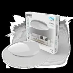 Светильник светодиодный ДБО 55 Вт 4700 лм 4000К AC 220В Белый IP20 D530х100мм Сталь Space Stone Basic Gauss