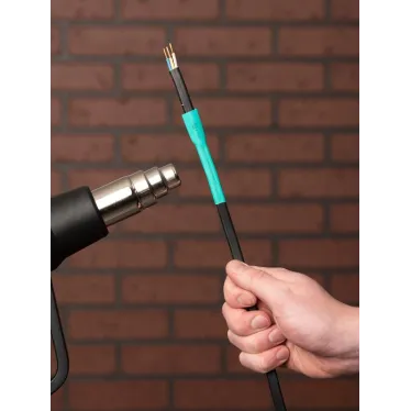 Трубка термоусаживаемая ТУТ нг 8/4 зеленая в отрезках по 1м PROxima