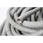 Труба ПВХ гибкая гофрированная, легкая с протяжкой, 20 мм, RAL7035