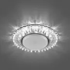 Светильник ДВО-15w GX53 без лампы со светодиодной подсветкой 4000К прозрачный хром