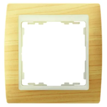 Рамка на 1 пост, S82, сосна - сл.кость