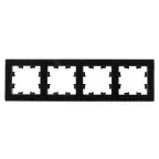 Рамка четырехпостовая ATLASDESIGN NATURE, СТЕКЛО ЧЕРНЫЙ