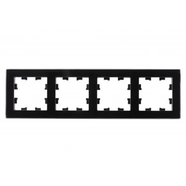 Рамка четырехпостовая ATLASDESIGN NATURE, СТЕКЛО ЧЕРНЫЙ