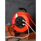 Удлинитель на катушке 'Атлант 2.0' 4 гнезда 50м с заземлением ПВС 3x1.5 16А/3.5кВт IP44 PROxima