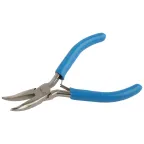 Тонкогубцы 120 мм мини с изогнутым носом обливные рукоятки