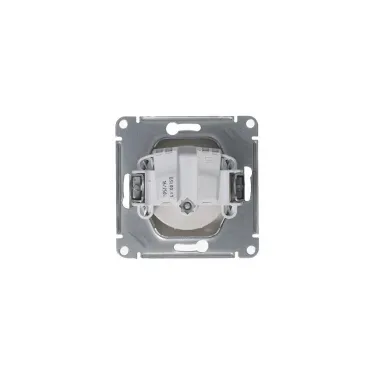 GLOSSA розетка с заземлением платина