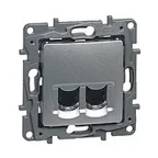 ETIKA Информационная розетка RJ 45 категория 5e UTP алюминий