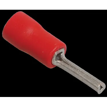 Наконечник круглый штыревой изолированный НкИш 0. 5-1.5 красный (100шт)