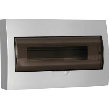 Щит распределительный навесной ЩРн-П-18 IP41 пластиковый белый прозрачная дверь