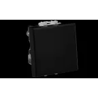 Avanti Выключатель двухполюсный одноклавишный модульный, , Черный матовый, 2 модуля