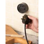 Разъем РШ-ВШ 32А 380В 3P+PE(ОУ) карболитовый черный Simple