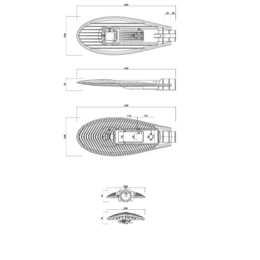 Светильник светодиодный уличный консольный ДКУ-60 Вт SPP-5-60-5K-W IP65 60Вт 6600лм 5000К 620x245x70 (КСС ''Ш'') (50)