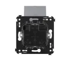 Avanti Розетка с крышкой в стену 2P+E с з/ш Закаленная сталь