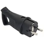 Вилка угловая каучуковая с кольцом 230В 2P+PE 16A IP44 PROxima