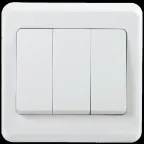 ВС10-3-0-ВБ Выключатель 3 кл. 10А ВЕГА белый