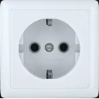 ХИТ Розетка наружная с заземлением 16А белая