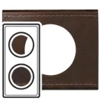 Рамка, двухпостовая, коричневая текстурная кожа