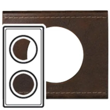 Рамка, двухпостовая, коричневая текстурная кожа