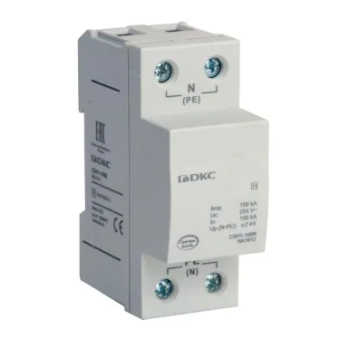 Ограничитель импульсных перенапряжений УЗИП класс I 1П N-PE 100кА (10/350)