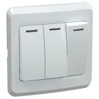 ВС10-3-0-ВБ Выключатель 3 кл. 10А ВЕГА белый