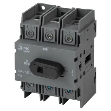 Выключатель-разъединитель ВНК-32-31130 PRO mvr20-3-063E 3П 63А с установленной фронтальной рукояткой управления