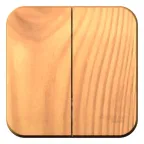 BLANCA двухклавишный выключатель наружный (cх.5) с изолирующей пластиной, 10A, 250B, ясень