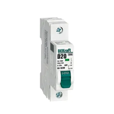 Выключатель автоматический без теплозащиты 1P 20А х-ка D 6кА ВА-103M