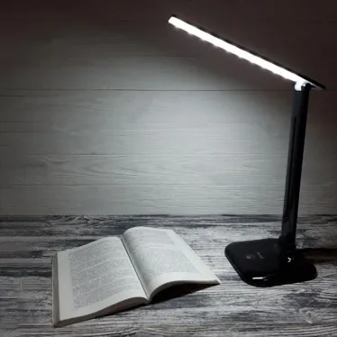 Светильник настольный светодиодный 10w 4000К диммируемый складной черный