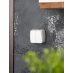 Выключатель Минск двухклавишный ОП 10А белый