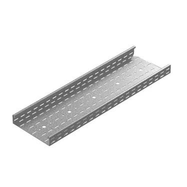 Промышленный лоток кабельный перфорированный 400х60х3000, толщина 2,0 мм, Сендзимир цинк