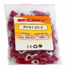 Наконечник кольцевой изолир 5.3 мм 0.5-1.5 кв мм (НКи 1.5-5 НКи 1,25-5) крас, REXANT