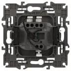 Выключатель с подсветкой, 10АХ-250В, Эра Elegance, антрацит,14-1102-05