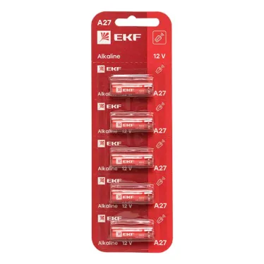 Батарейка алкалиновая типа А27 для сигнализаций блистер 5шт.