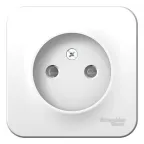 BLANCA розетка наружная без заземления со шторками изол.пл., 16А, 250В, белый