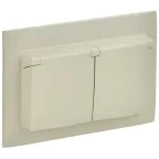SKANDY Розетка 2-местная и крышкой 16А в сборе IP44 SK-R12B бежевый IEK