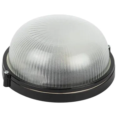 Светильник НБП 03-60-001 Акватермо алюминий/стекло IP54 E27 max 60Вт D176 круг черный