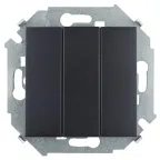 Выключатель трехклавишный выключатель 10AX 250В цвета графит S15