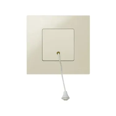 Кнопка со шнуром, 10А 230В, S27, слоновая кость